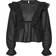PixieGirl Petite Frill Shoulder Chiffon Blouse - Black