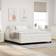 vidaXL Box Spring Cream 180 x 200 cm Corduroy Continental Bed