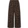 Yours Abstract Wide Leg Trousers Curve Brown Black