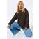 Yours Waffle Knit Jumper Chocolate Brown
