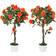 OutSunny 2 Pack 90cm Rose Tree Artificial Plant 2pcs