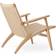Carl Hansen & Søn CH25 Oiled Oak/Natural Lounge Chair 73cm