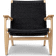 Carl Hansen & Søn CH25 Oak Laquer/Black Lounge Chair 73cm