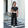 Shein Tween Girl Knit Contrast Trim Round Neck Short Sleeve Sports Set