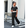 Shein Tween Girl Knit Contrast Trim Round Neck Short Sleeve Sports Set