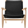 Carl Hansen & Søn CH25 White Oiled Oak/Black Lounge Chair 73cm