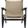 Carl Hansen & Søn CH25 Black Lacquered Oak/Natural Lounge Chair 73cm