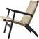 Carl Hansen & Søn CH25 Black Lacquered Oak/Natural Lounge Chair 73cm