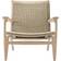 Carl Hansen & Søn CH25 White Oiled Oak/Natural Lounge Chair 73cm