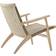 Carl Hansen & Søn CH25 White Oiled Oak/Natural Lounge Chair 73cm