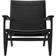 Carl Hansen & Søn CH25 Black Lacquered Oak/Black Lounge Chair 73cm