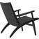 Carl Hansen & Søn CH25 Black Lacquered Oak/Black Lounge Chair 73cm