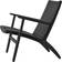 Carl Hansen & Søn CH25 Black Lacquered Oak/Black Lounge Chair 73cm