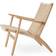 Carl Hansen & Søn CH25 Oiled Oak/Natural Lounge Chair 73cm