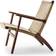 Carl Hansen & Søn CH25 Oiled Walnut Natural Braided Lounge Chair 73cm