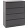 SECONIQUE Malvern Grey Chest of Drawer 80x100cm