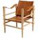 Cinas Noble Safari Leather Brown Lounge Chair 79cm