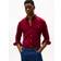 Tommy Hilfiger Cotton Blend Flannel Long Sleeve Collar Shirt - Red