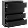 SECONIQUE Malvern Black Chest of Drawer 80x100cm