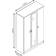 Fwstyle Chilton 3-Door White Gloss Wardrobe 114x181cm