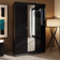 Fwstyle Chilton 3-Door Black Gloss Wardrobe 114x181cm