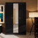 Fwstyle Chilton 3-Door Black Gloss Wardrobe 114x181cm