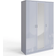 Fwstyle Chilton 3-Door High Gloss Grey Wardrobe 114x181cm