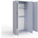 Fwstyle Chilton 3-Door High Gloss Grey Wardrobe 114x181cm