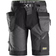 Snickers Workwear 6904 FlexiWork Work Shorts+ Holster Pockets - Steel Grey/Black