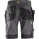 Snickers Workwear 6904 FlexiWork Work Shorts+ Holster Pockets - Steel Grey/Black