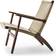 Carl Hansen & Søn CH25 Oiled Walnut/Natural Wicker Lounge Chair 73cm