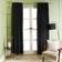 OHS Piped Edge Velvet Curtains Thermal Eyelet Blackout 90 x 90 in