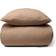 Nordstrand Home Stonewashed Dobbelt Sengetøj 200x220 cm Dynebetræk Brun