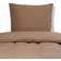 Nordstrand Home Stonewashed Dobbelt Sengetøj 200x220 cm Dynebetræk Brun
