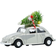 House Doctor Car Mini Xmas 8.5 cm Sølvfinish Juletræspynt