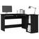 vidaXL Sort Eg 120x140x75 cm Skrivebord
