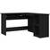 vidaXL Sort Eg 120x140x75 cm Skrivebord