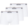 HUGO BOSS Power Stretch Cotton Trunks with Logo Waistbands 3-pack - White