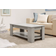 GFW Lift Up Grey Coffee Table 50x105cm