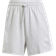 adidas Women Essentials 3 Stripes Cotton Shorts - Light Grey Heather/White