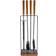 Ivyline Wooden Handle Square Fireside Companion Set H73cm W24cm
