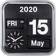 Karlsson Big Flip Black/Silver Wall Clock 43cm