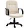 Homcom Swivel Executive Cream White Office Chair 104cm