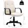 Homcom Swivel Executive Cream White Office Chair 104cm