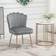 Homcom Feel Shell Luxe Accent Grey Kitchen Chair 88cm