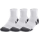 Under Armour Unisex Performance Tech Quarter Socks 3-pack - White/Jet Gray