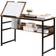Homcom Tiltable Rustic Brown/Black Writing Desk 60x120cm