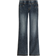 H&M Pige Vasket Denimblå Jeggings Med Svaj Og Denimlook