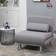 Homcom Linen 3-in-1 Convertible Grey Armchair 75cm