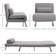 Homcom Linen 3-in-1 Convertible Grey Armchair 75cm
